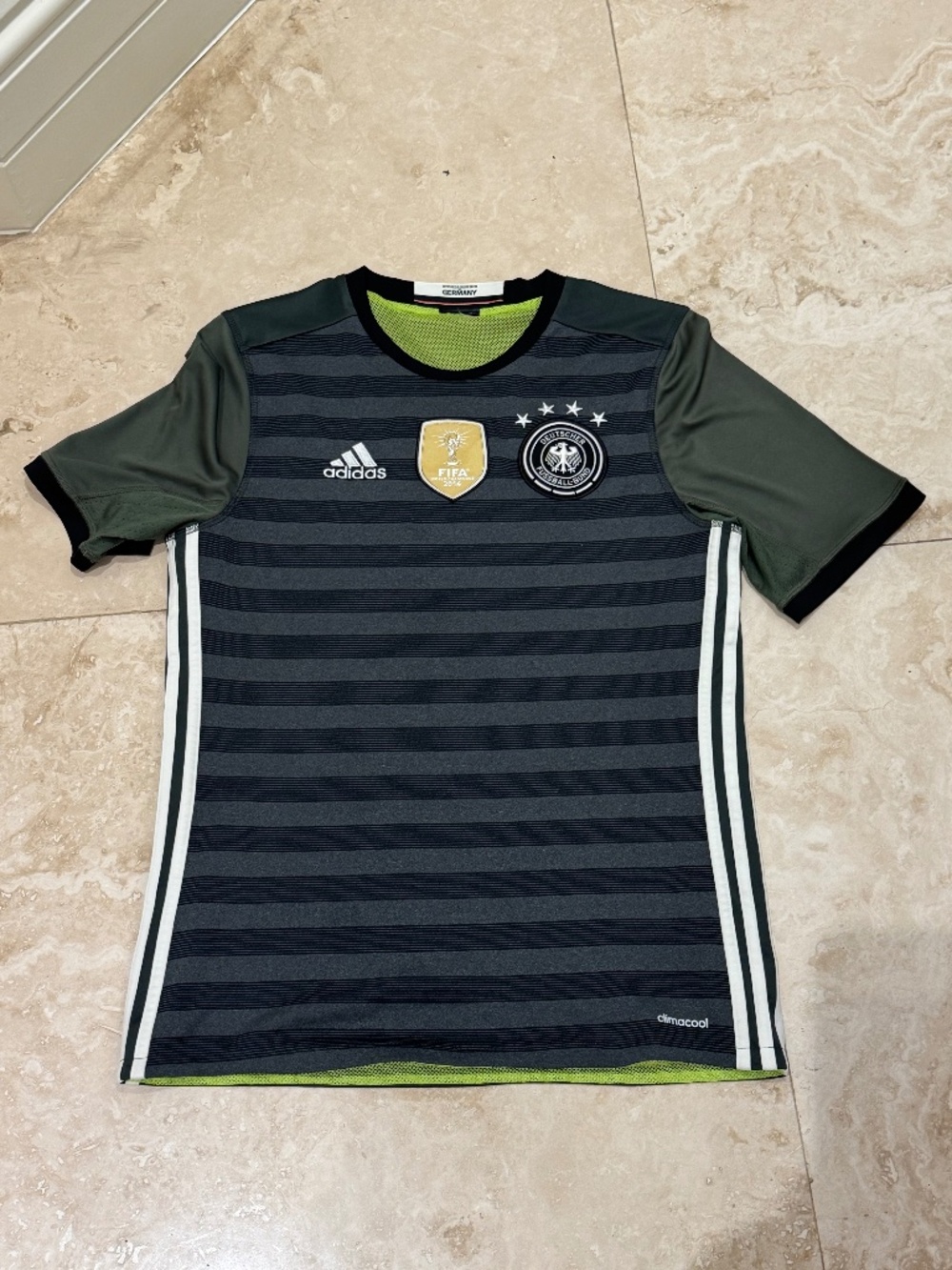 Adidas Germany 2016 / 2017 Away Jersey FIFA 2014 Chest Badge Sz. S/M